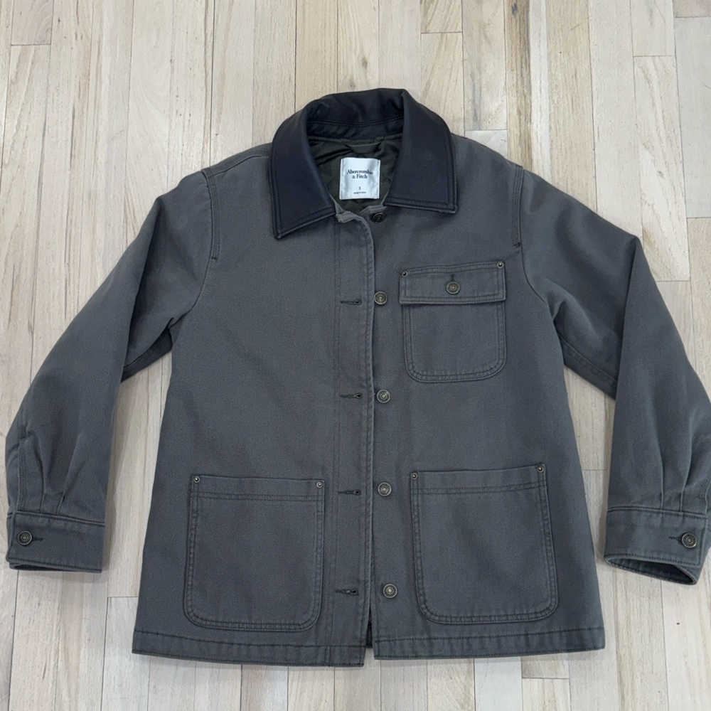 NWOT Abercrombie & Fitch Insulated Chore/Barn Jacket, Grey Green, Small